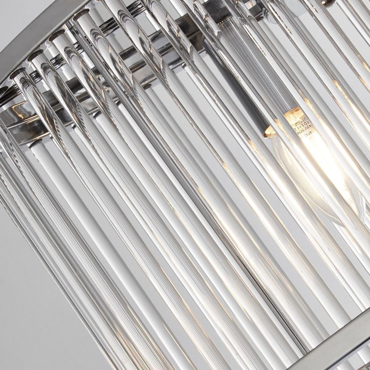 Karena 2 Light Polished Chrome Semi Flush Ceiling Light – image 3