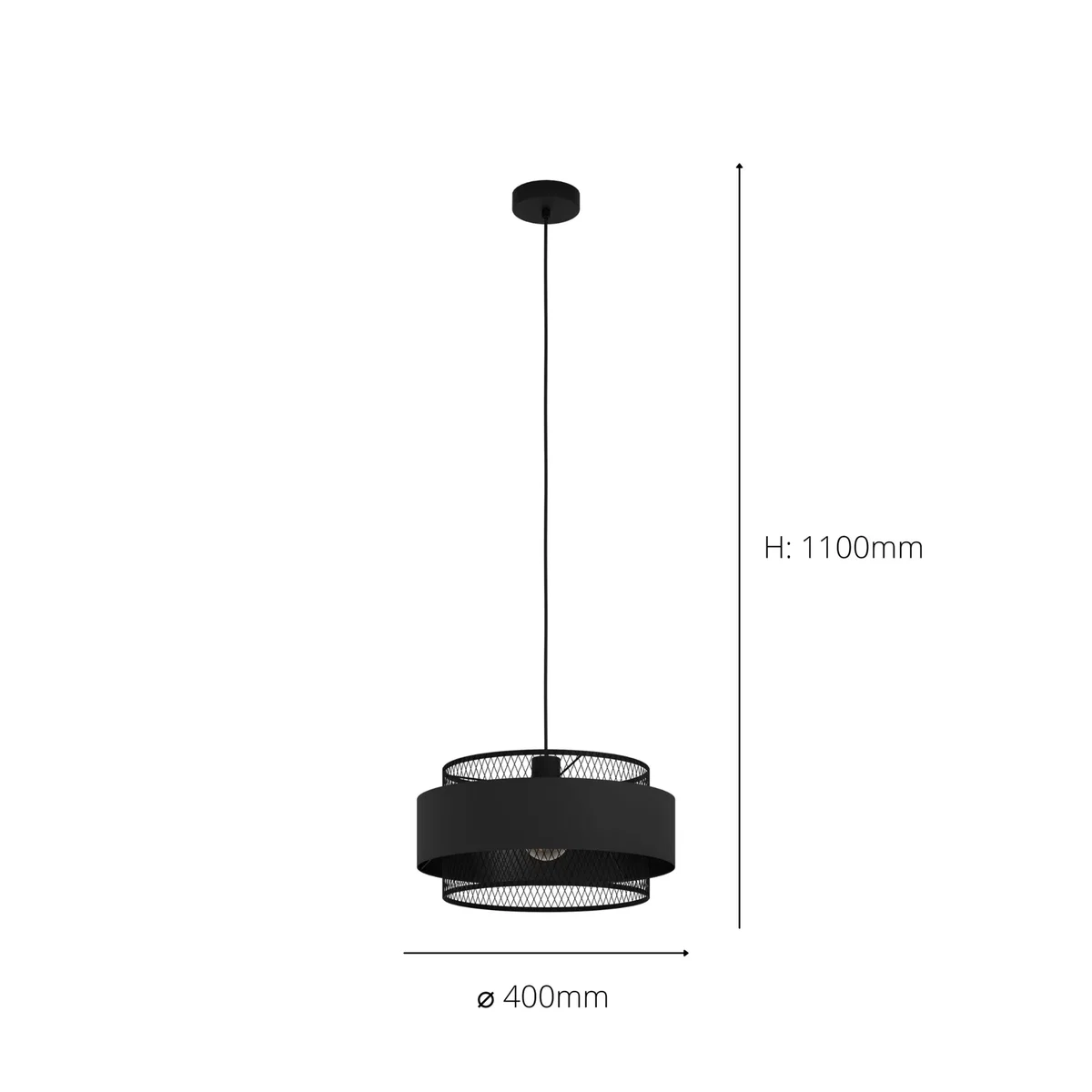 Bazely Black Ceiling Pendant – image 3