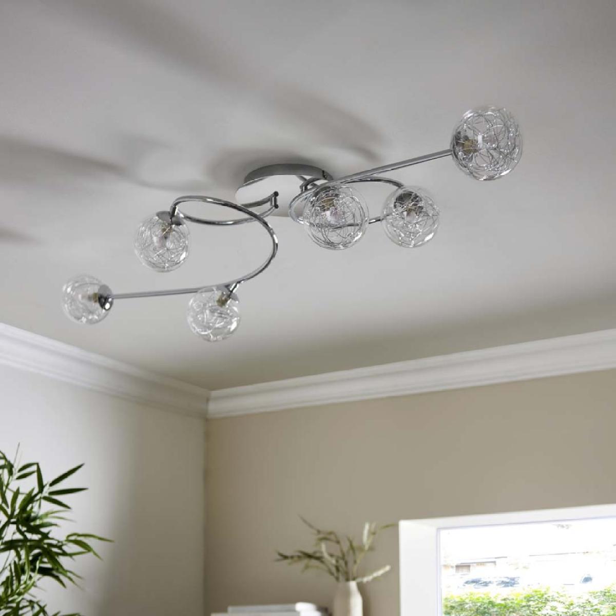 Jaymie 6-Light Chrome Semi-Flush Ceiling Light – image 2