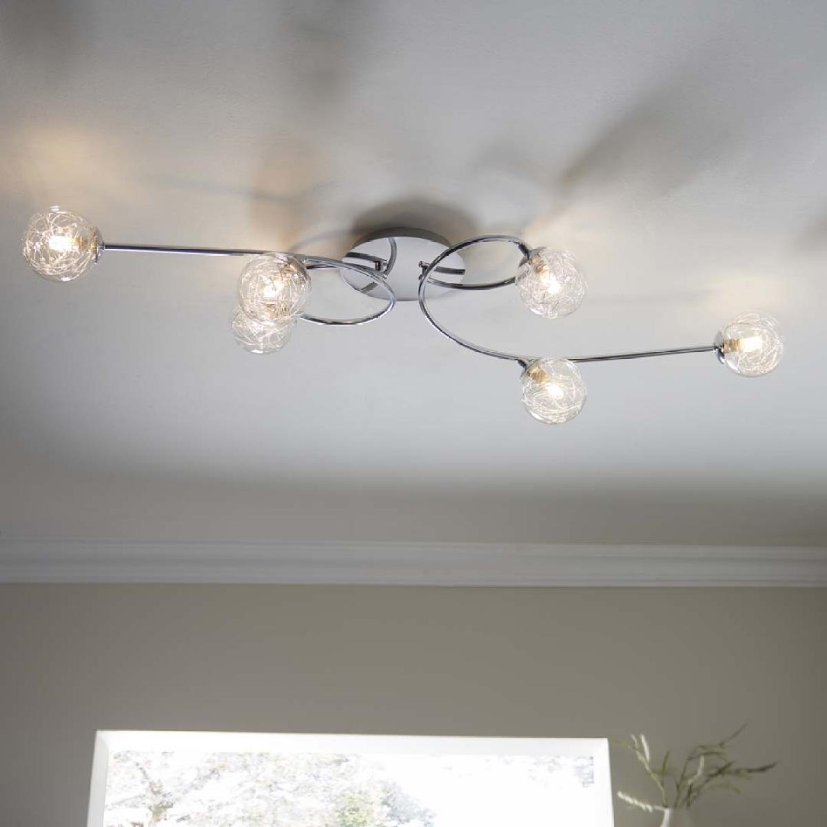 Jaymie 6-Light Chrome Semi-Flush Ceiling Light – image 1