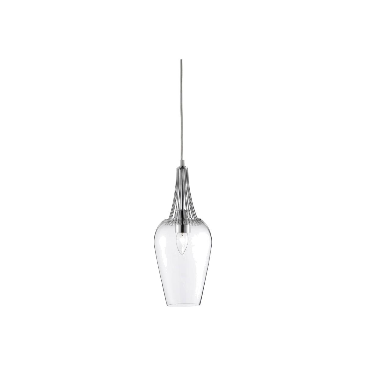 Whisk Polished Chrome and Glass Pendant Ceiling Light