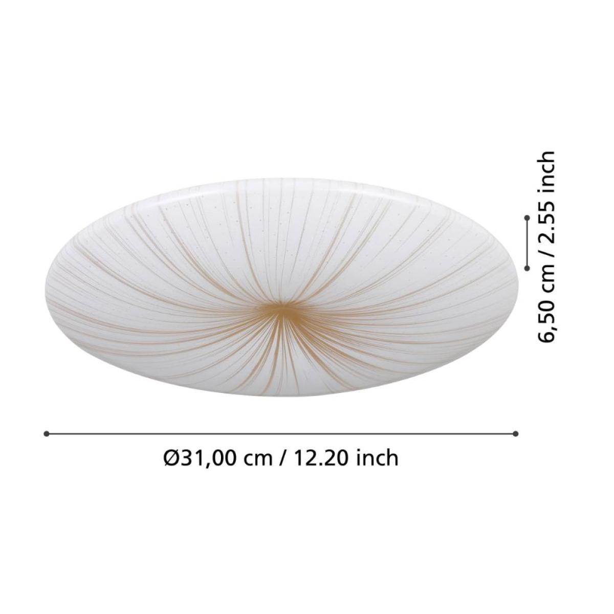 Nieves White and Gold Large LED Flush Ceiling Light – image 4