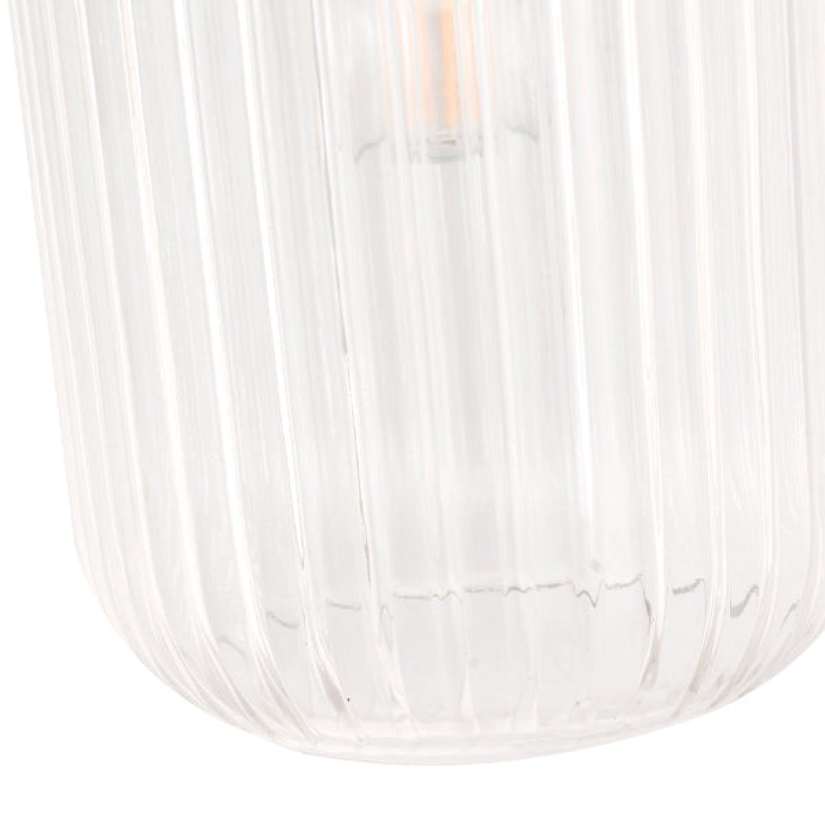 Alessia Ribbed Glass & Silver Ceiling Pendant – image 5