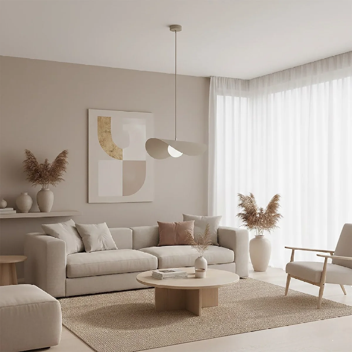 Ritual Large Pendant Beige – image 2