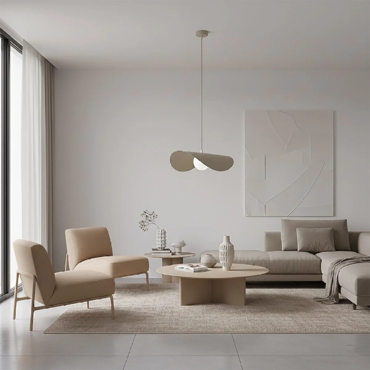 Ritual Large Pendant Beige – image 3