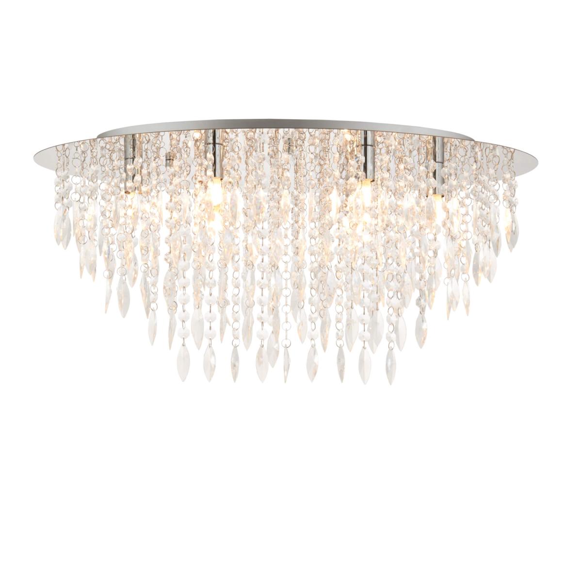 Winona Large Crystal Flush Ceiling Light – image 3