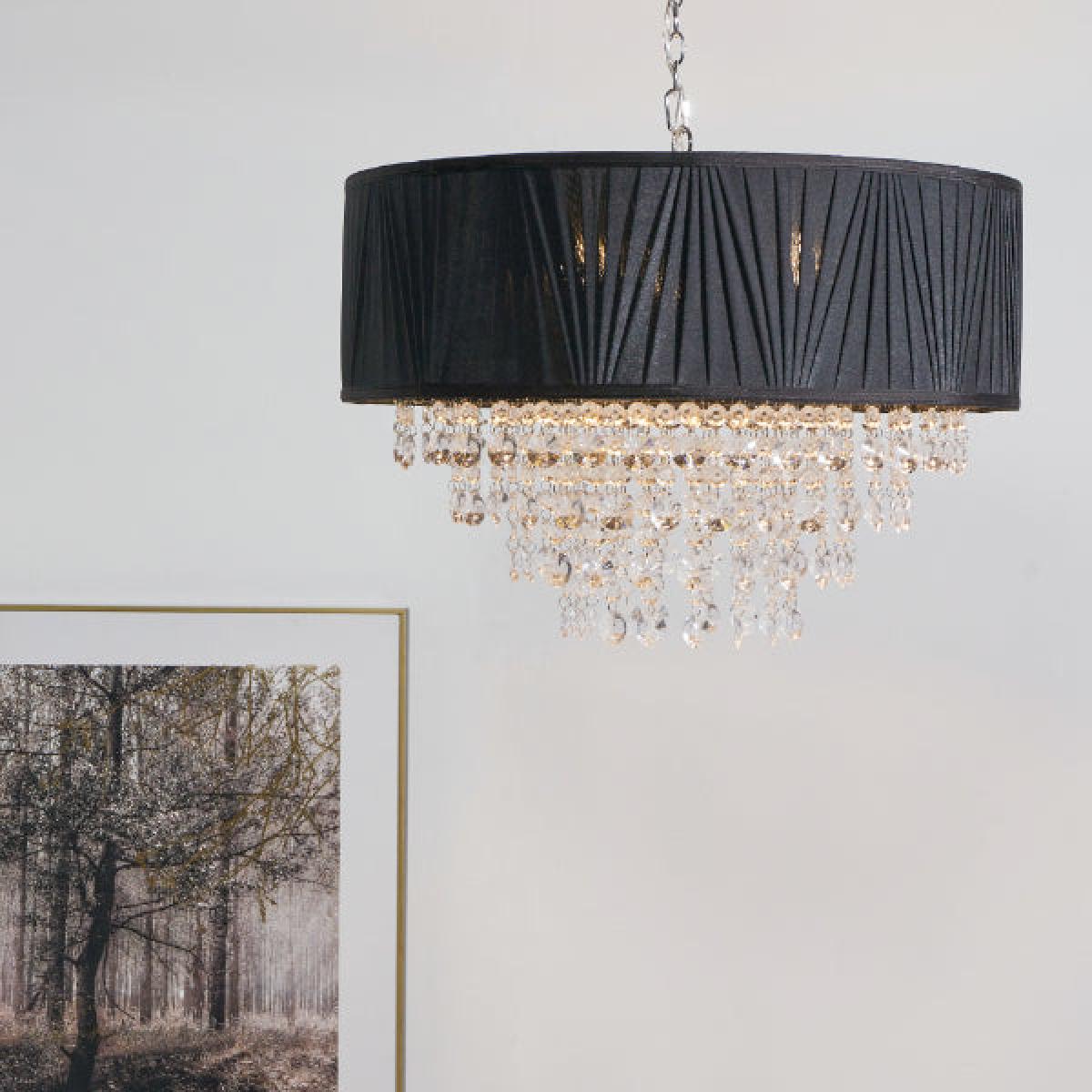 Talula Black & Crystal Ceiling Pendant – image 2
