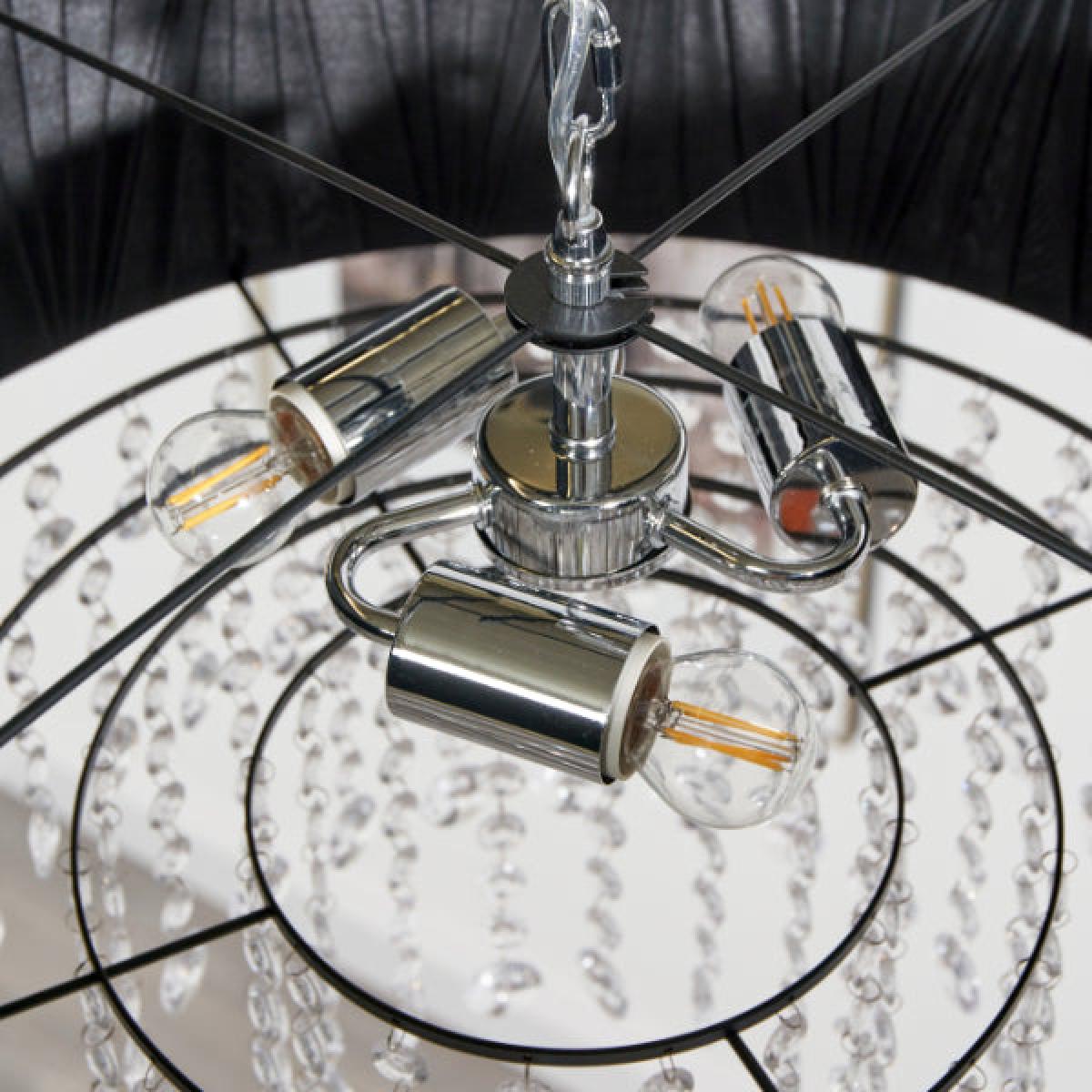 Talula Black & Crystal Ceiling Pendant – image 6