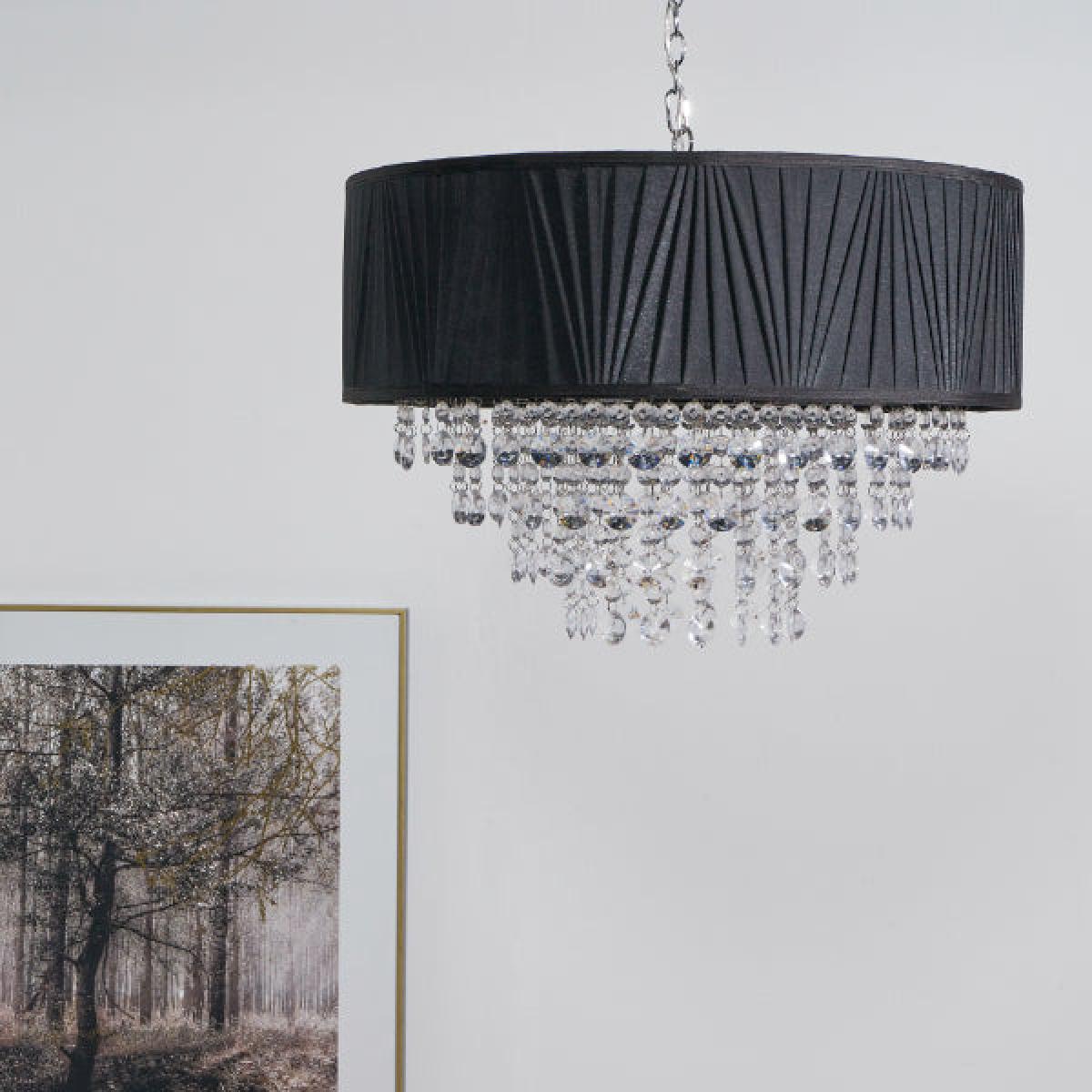 Talula Black & Crystal Ceiling Pendant – image 1