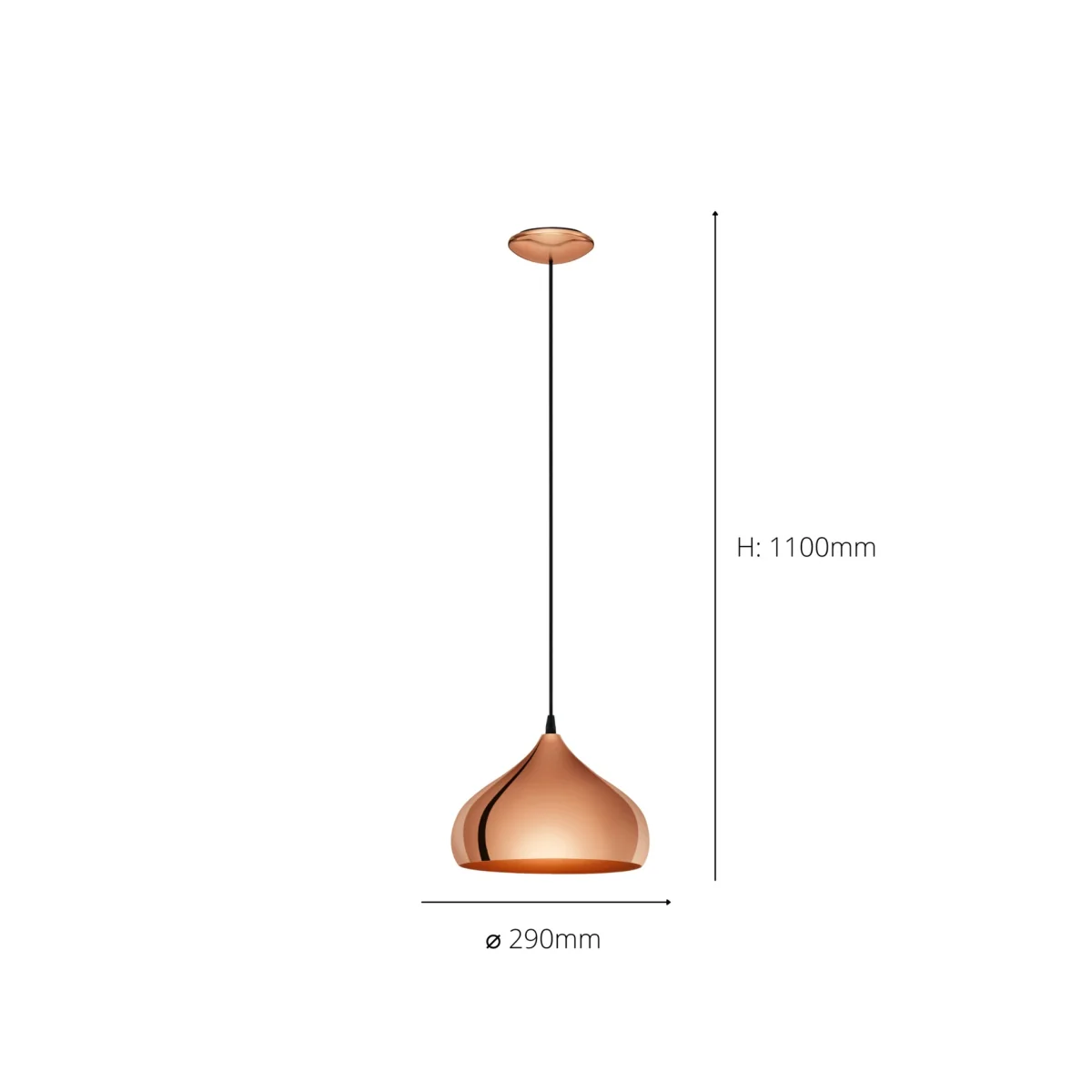 Hapton Copper Ceiling Pendant – image 3