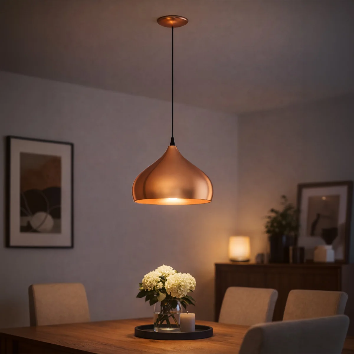 Hapton Copper Ceiling Pendant – image 1