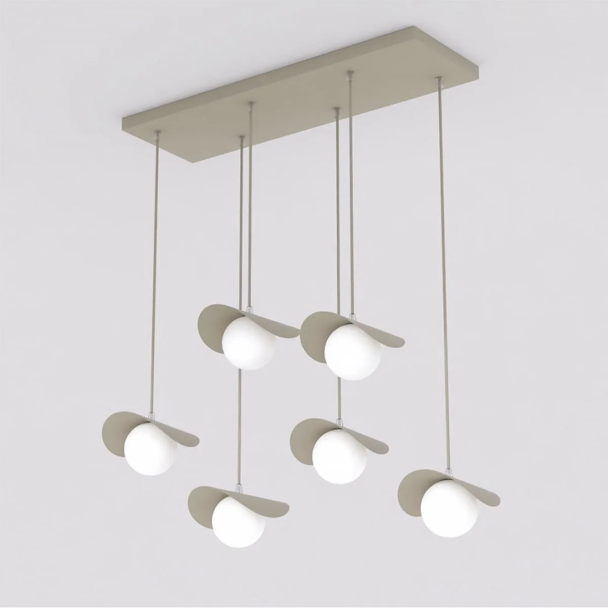 Ritual 6 Light Linear Pendant Beige – image 10
