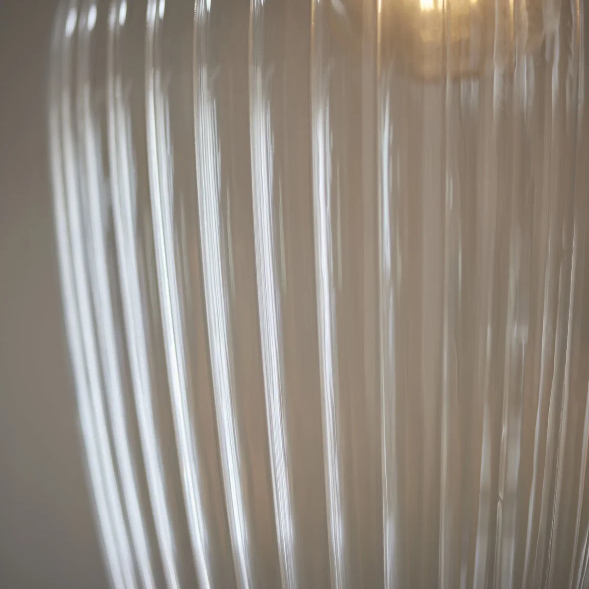 Ribbed Large Pendant Bright Nickel – image 5