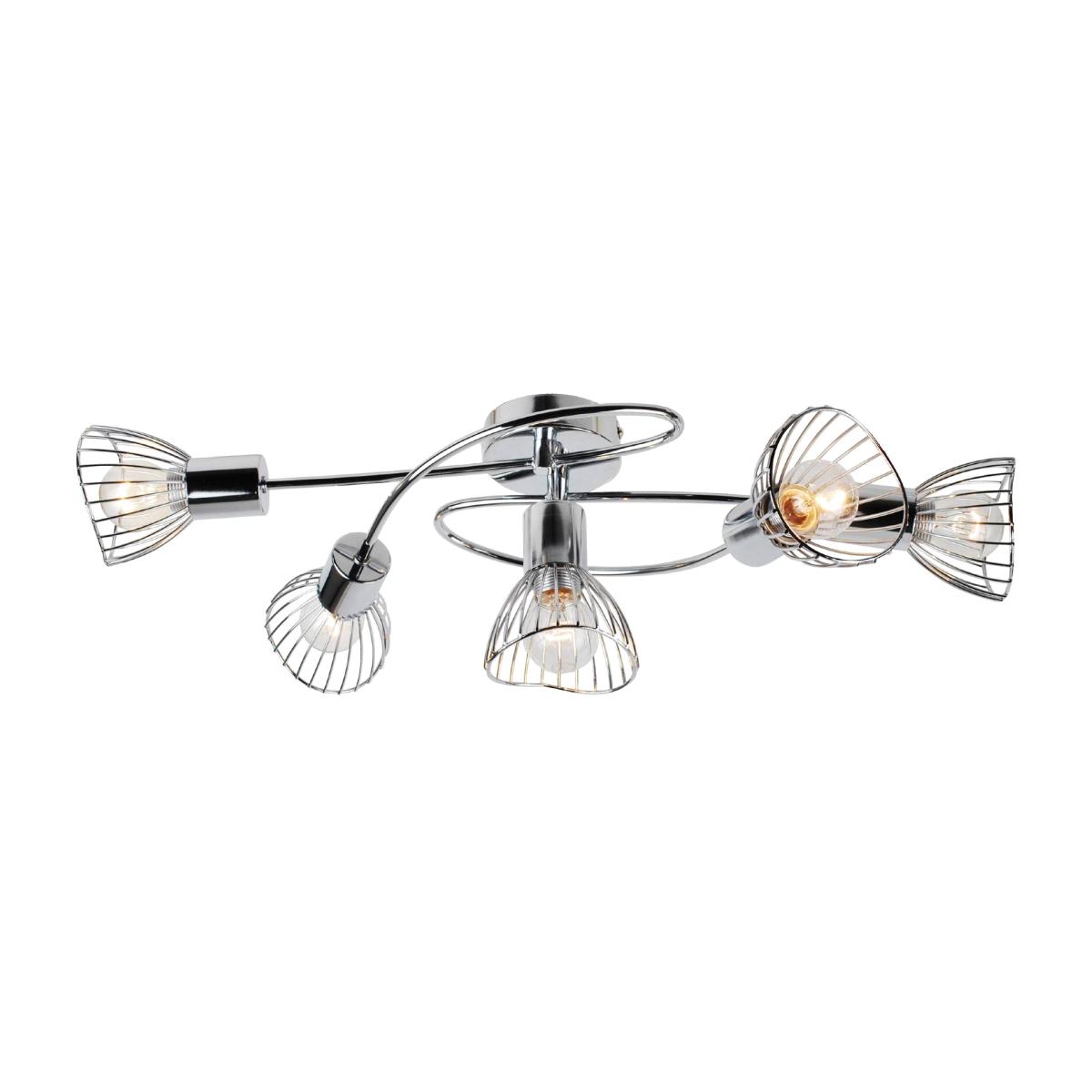 Merryn Polished Chrome 5 Light Semi Flush Ceiling Light