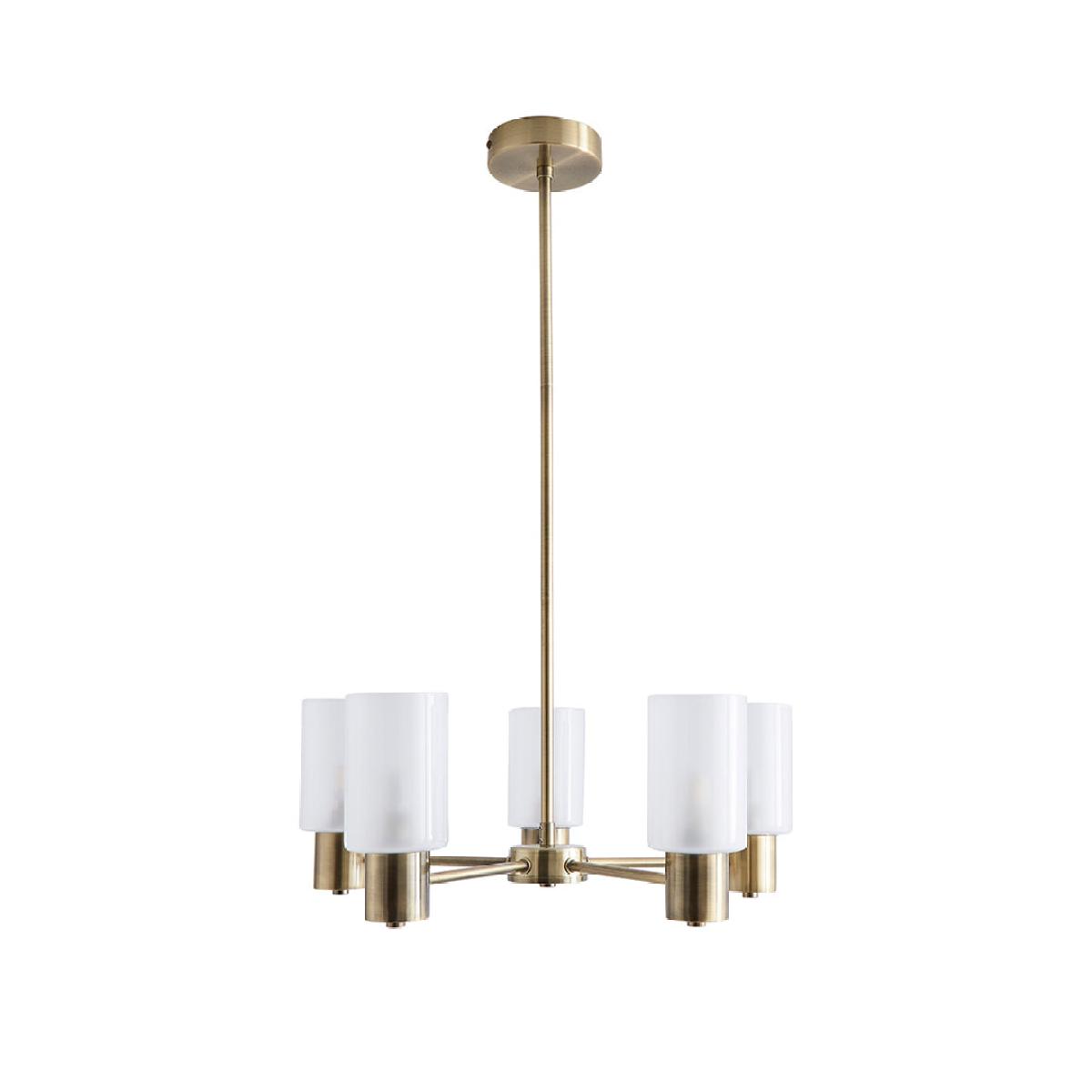 Maya 5-Light Antique Brass Semi-Flush Ceiling Light – image 2