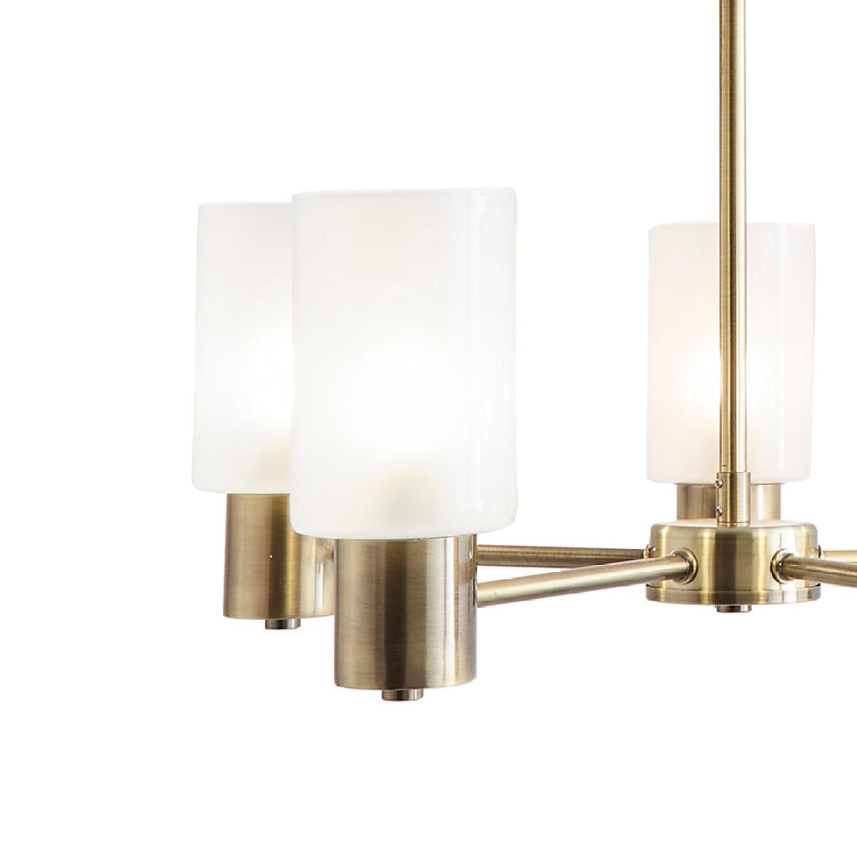 Maya 5-Light Antique Brass Semi-Flush Ceiling Light – image 3