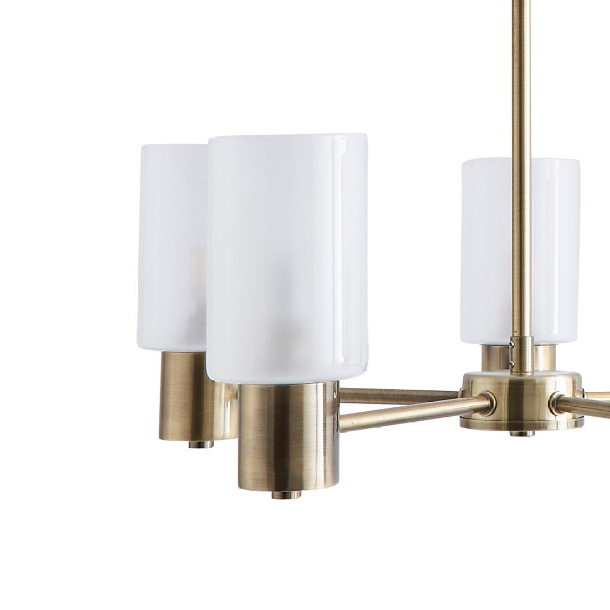 Maya 5-Light Antique Brass Semi-Flush Ceiling Light – image 4