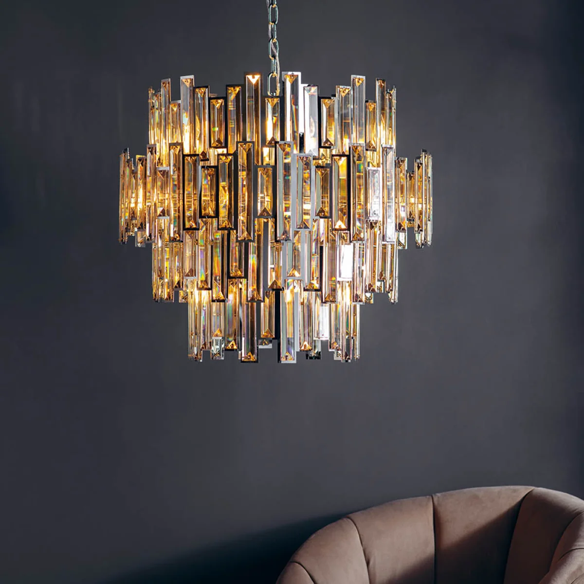 Viviana 15 Light Pendant Chrome – image 1