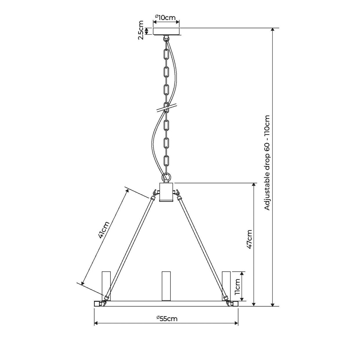 Parley 6 Light Black Pendant – image 7