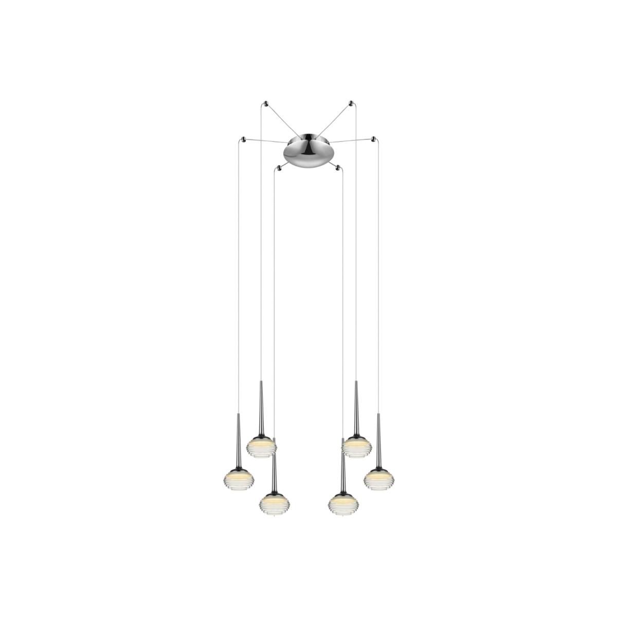 Valvano 5 Light Polished Chrome LED Ceiling Pendant – image 1