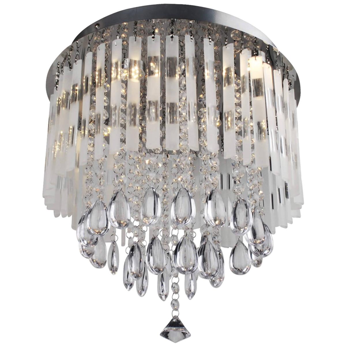 Clair LED Semi Flush Ceiling Light Polished Chrome – image 2
