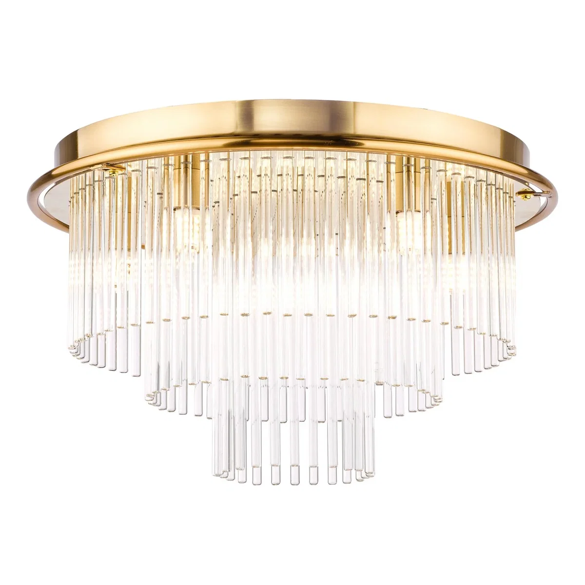 Lukas 6 Light Flush Antique Gold and Glass – image 3