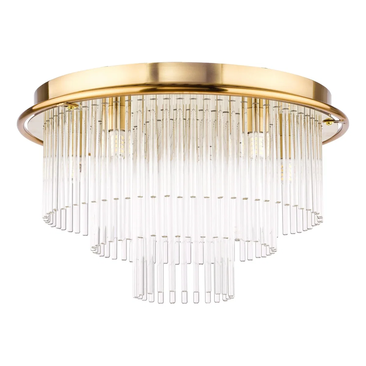 Lukas 6 Light Flush Antique Gold and Glass – image 4