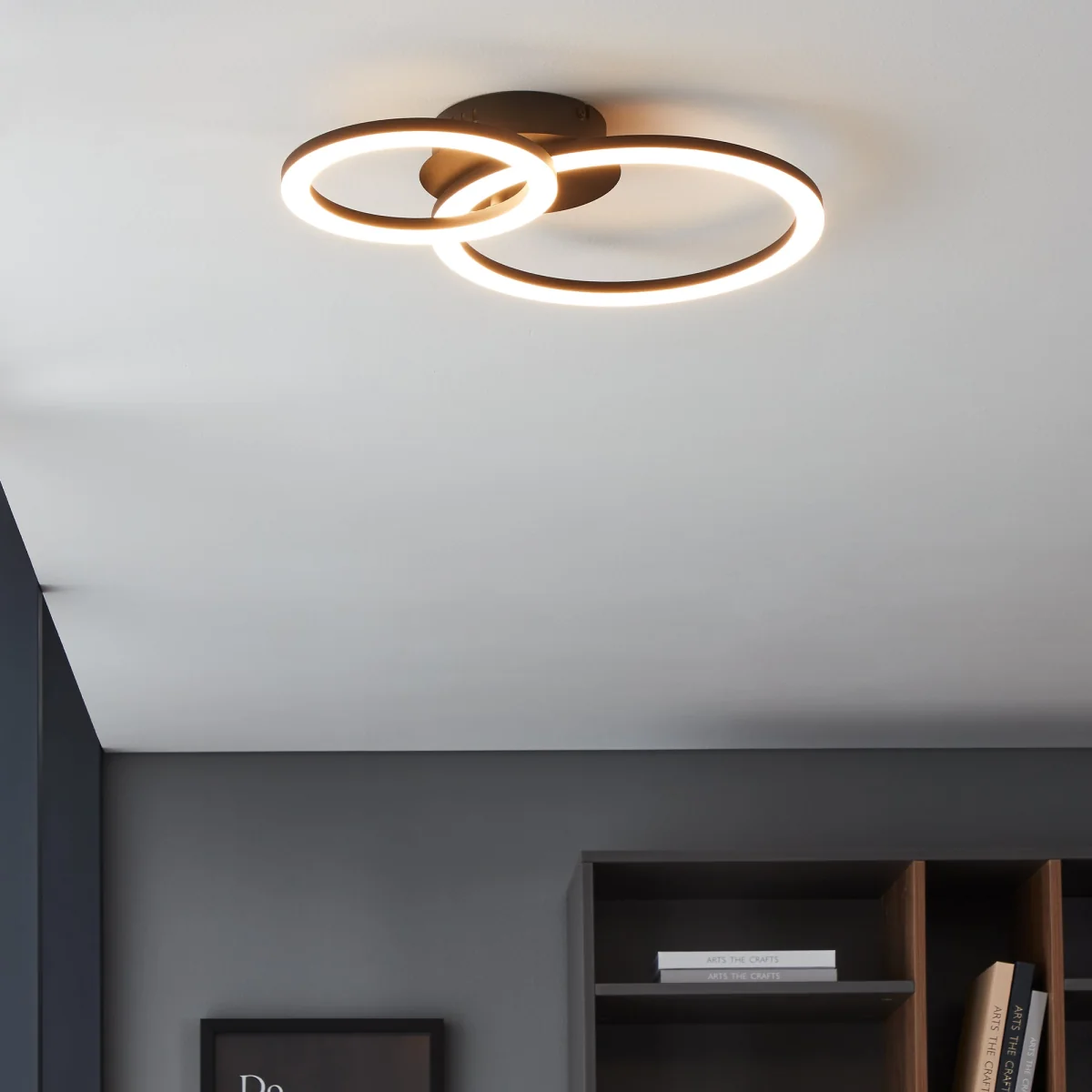 Parrapos-z Small Black LED Flush Ceiling Light – image 2