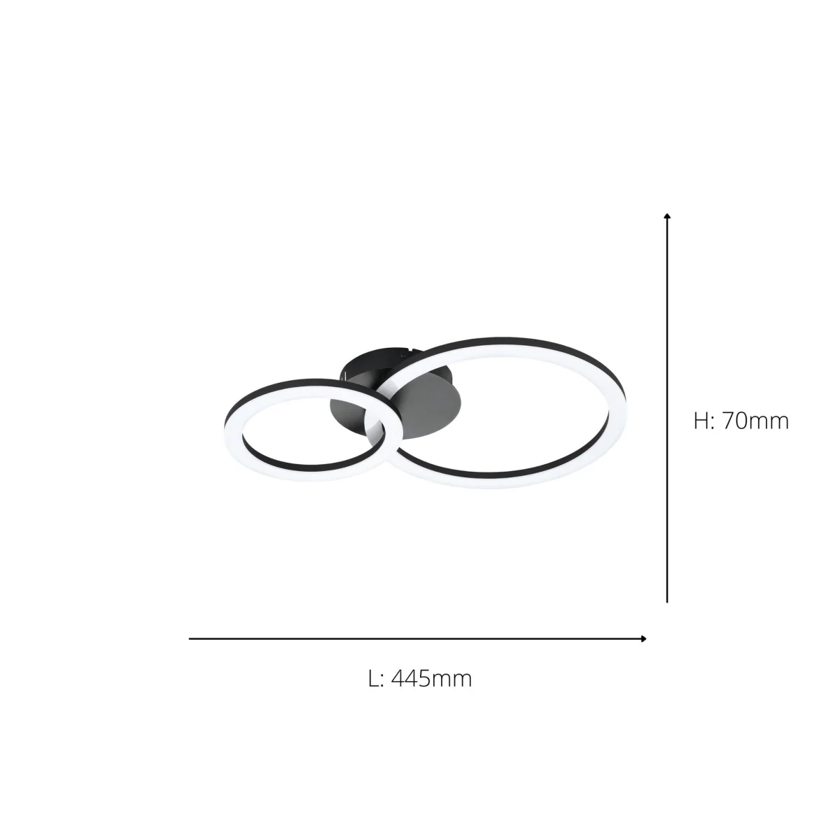 Parrapos-z Small Black LED Flush Ceiling Light – image 4