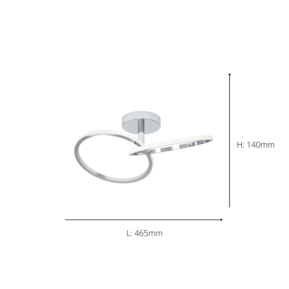 Congiunti Silver LED Semi-Flush Ceiling Light – image 3