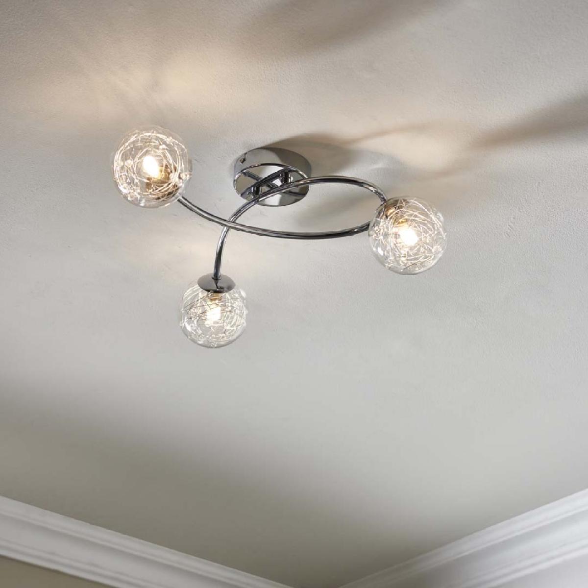 Jaymie 3-Light Chrome Semi-Flush Ceiling Light – image 2