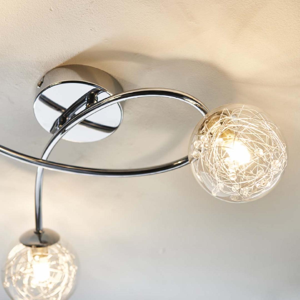 Jaymie 3-Light Chrome Semi-Flush Ceiling Light – image 4