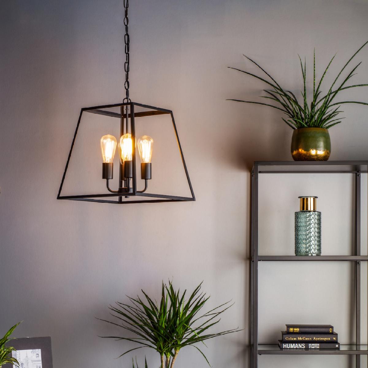 Mauro Matt Black Lantern Ceiling Light – image 2