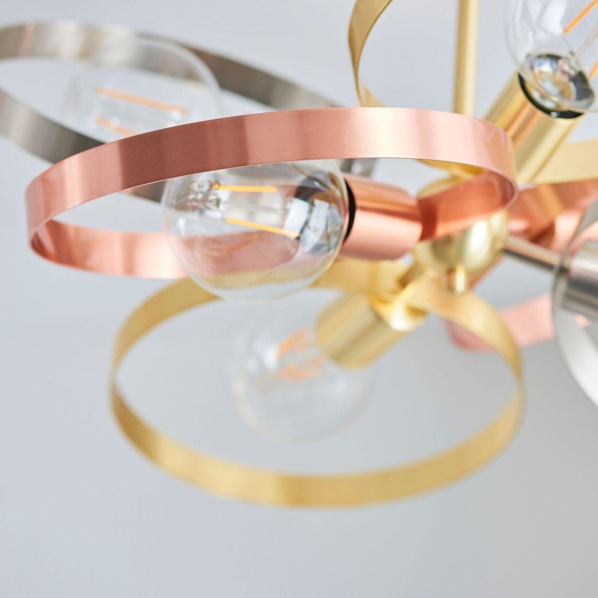 Hoop 6 Light Semi Flush Trio Ceiling Light – image 3