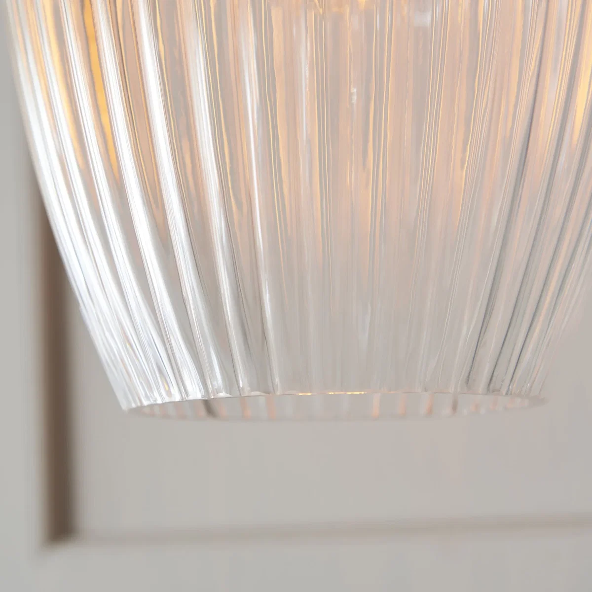 Ribbed Small Pendant Bright Nickel – image 4