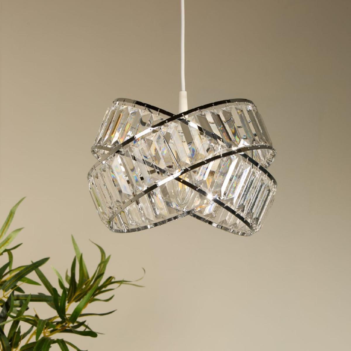 Glencoe Clear Chrome Ceiling Pendant Shade – image 1