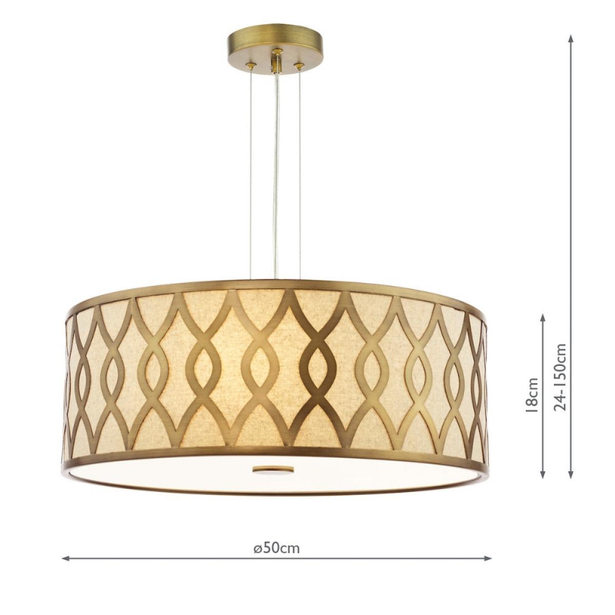 Locryn 4-Light Brushed Bronze Pendant – image 11
