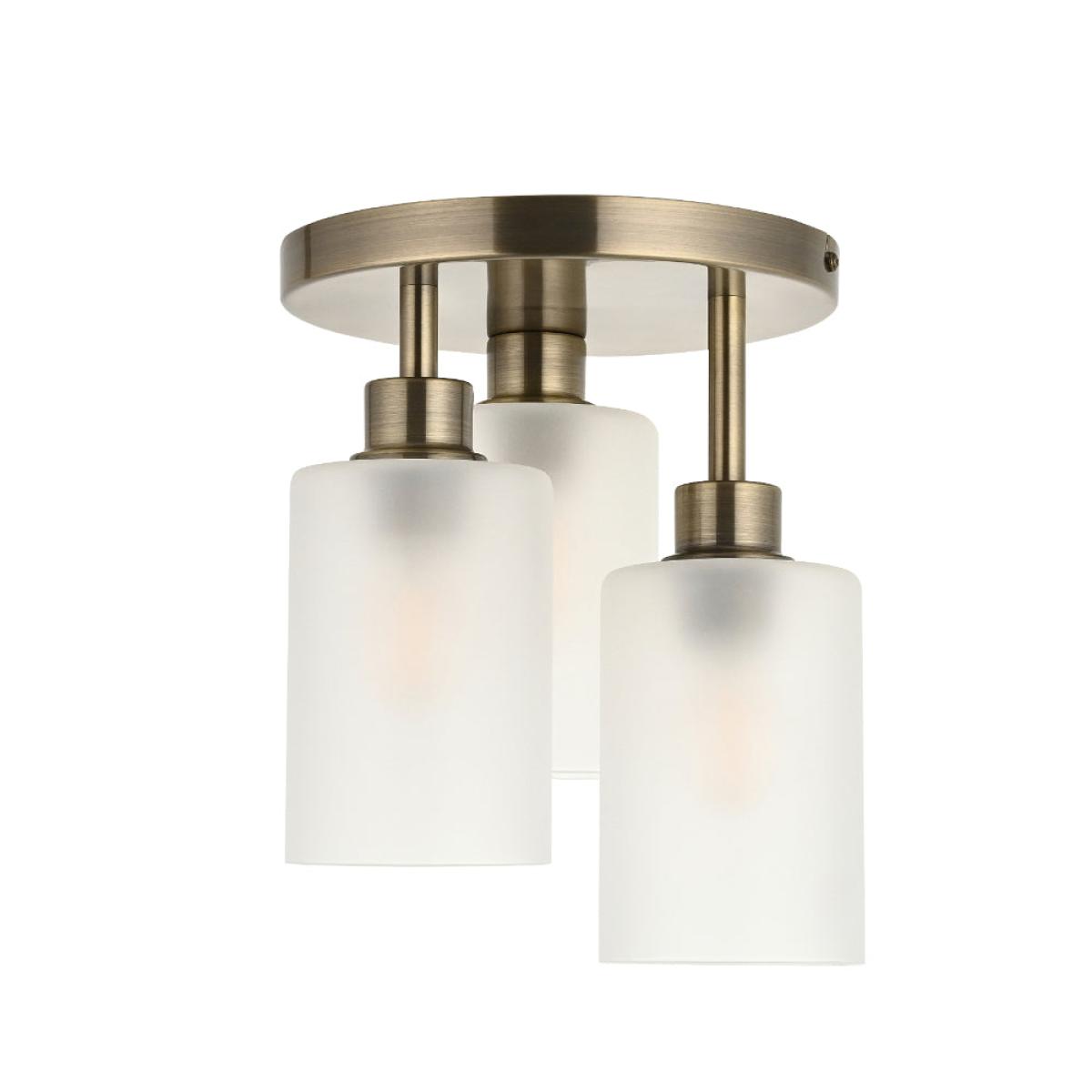 Kingsholm 3-Light Antique Brass Semi-Flush Plate – image 2
