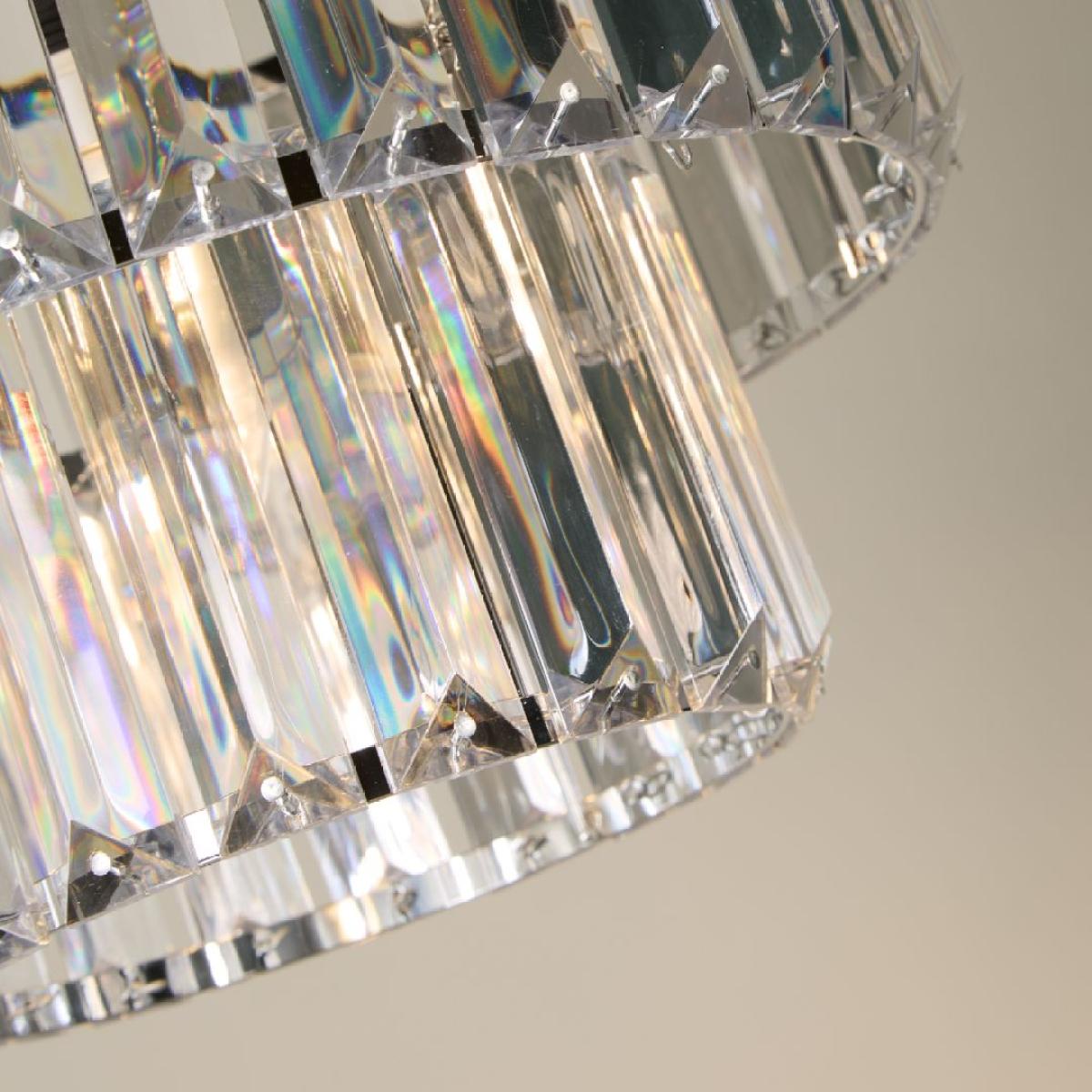 Lombard 2 Tier Clear Chrome Ceiling Pendant Shade – image 3