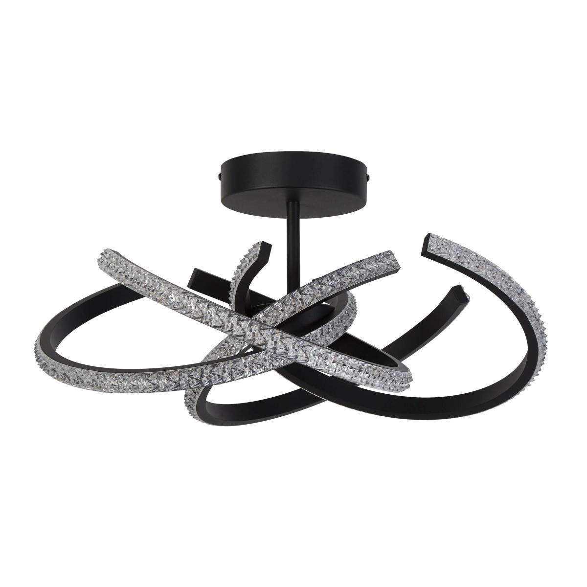 Wills LED Black Semi-Flush Ceiling Light – image 2