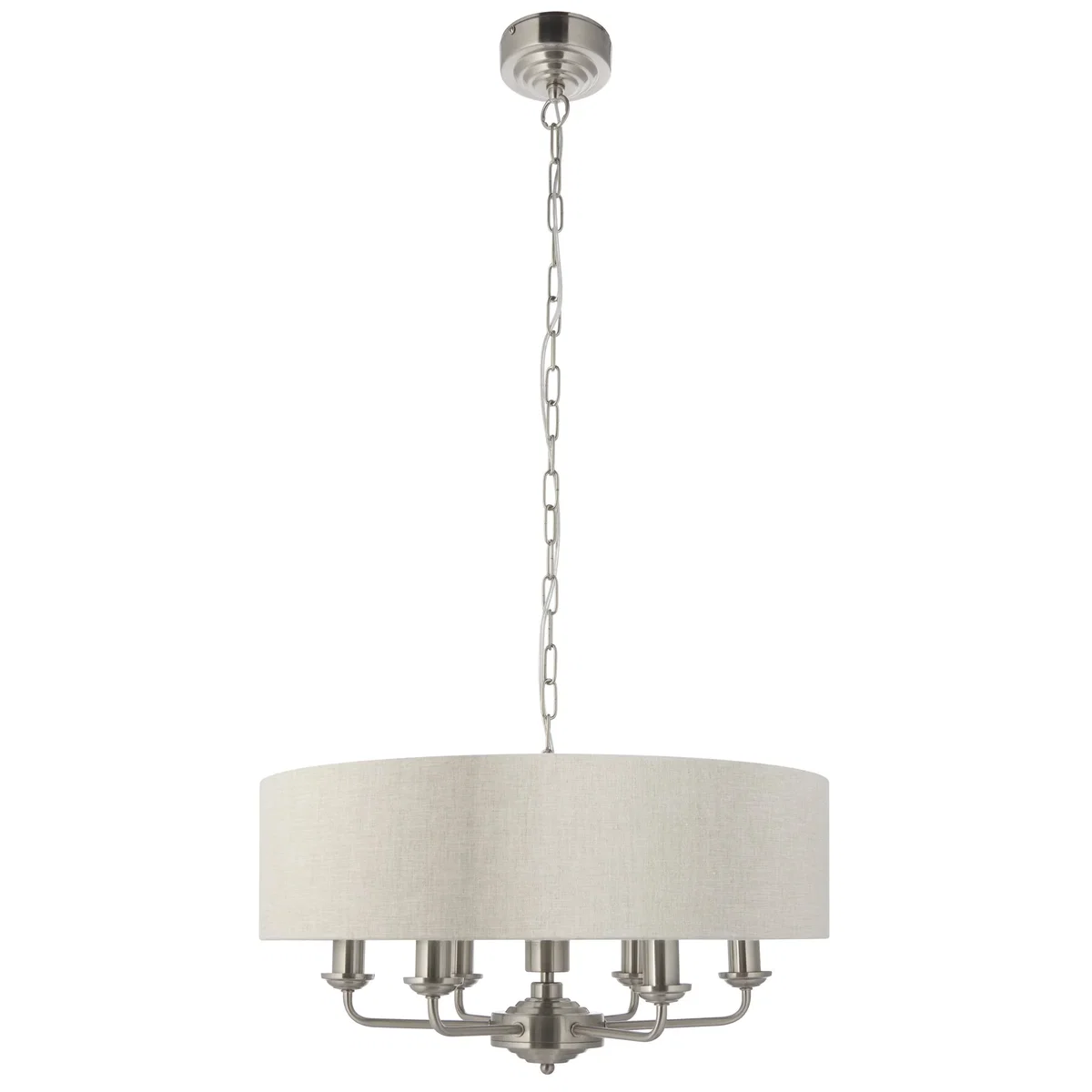 Highclere 6 Light Pendant Brushed Chrome – image 7