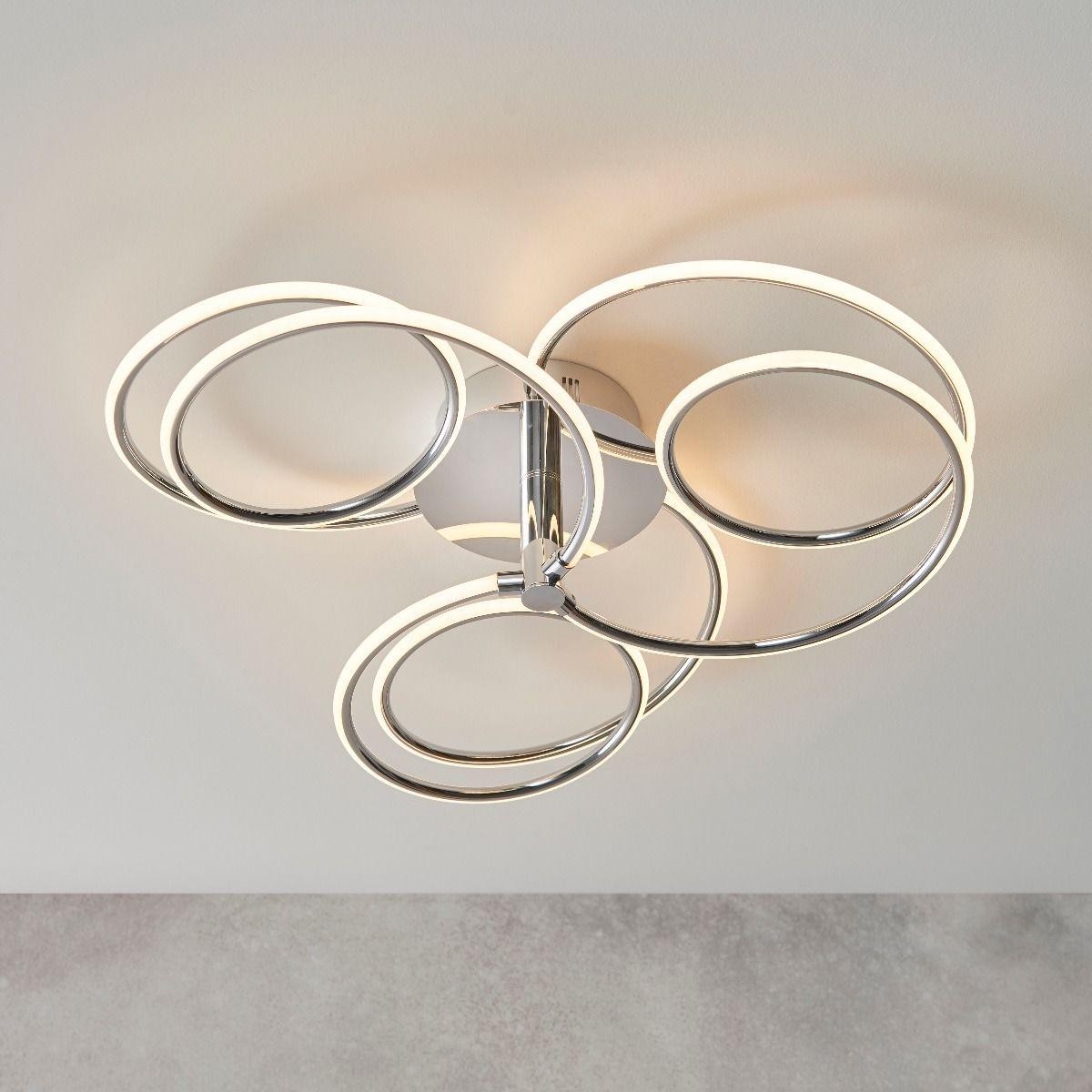 Eterne Large Warm White LED Semi Flush Ceiling Light – image 2