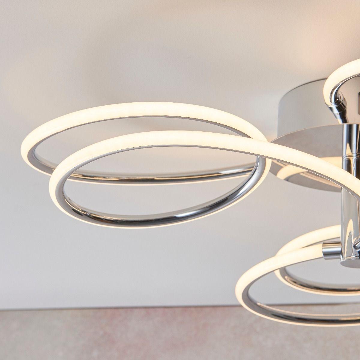 Eterne Large Warm White LED Semi Flush Ceiling Light – image 4