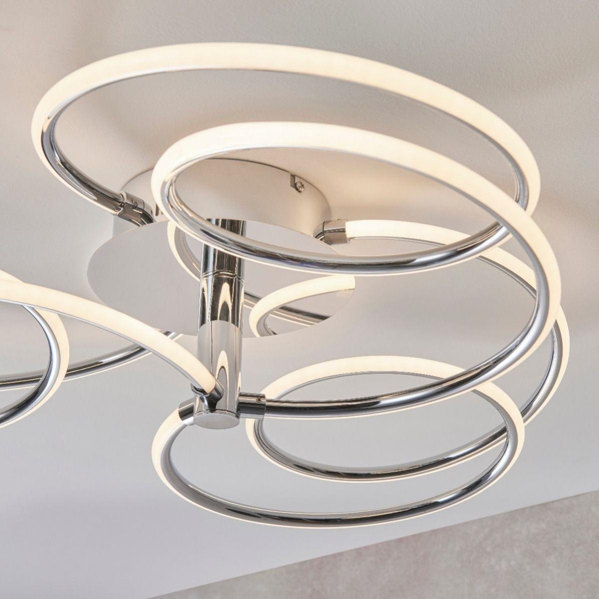 Eterne Large Warm White LED Semi Flush Ceiling Light – image 5