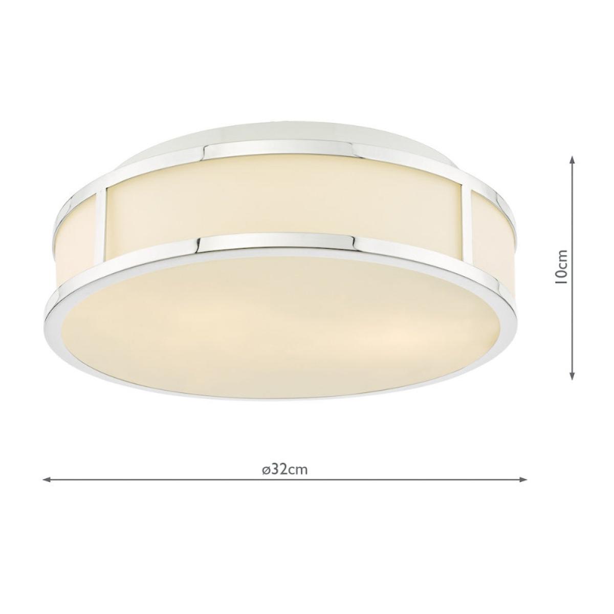 Royce 2-Light Polished Chrome IP44 Flush Ceiling Light – image 6