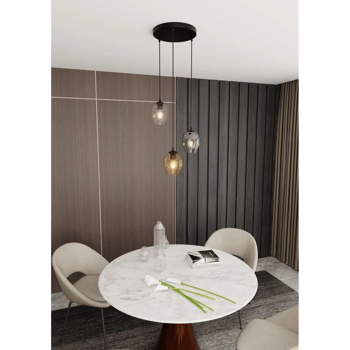 Istar 3 Light Pendant Black, Graphite & Amber – image 5
