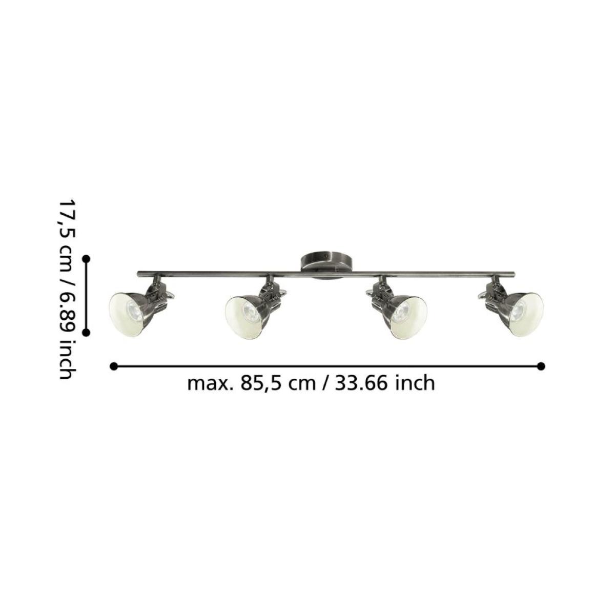 Seras 4-Spot Antique Nickel Spotlight Bar – image 5