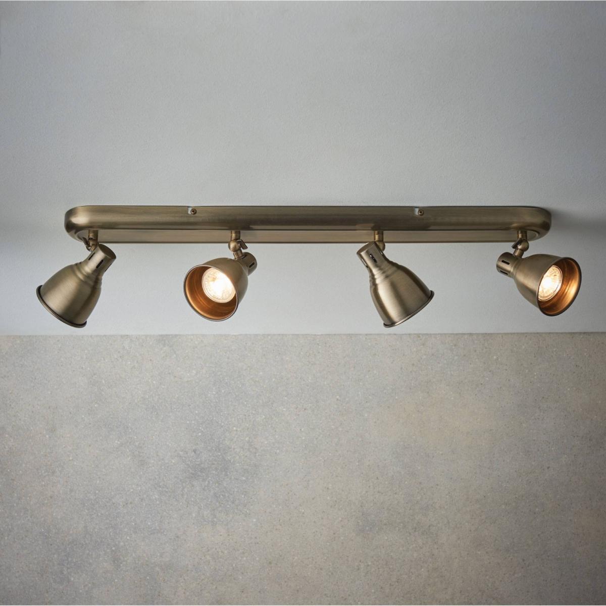 Westbury 4 Light Spotlight Bar Antique Brass – image 3