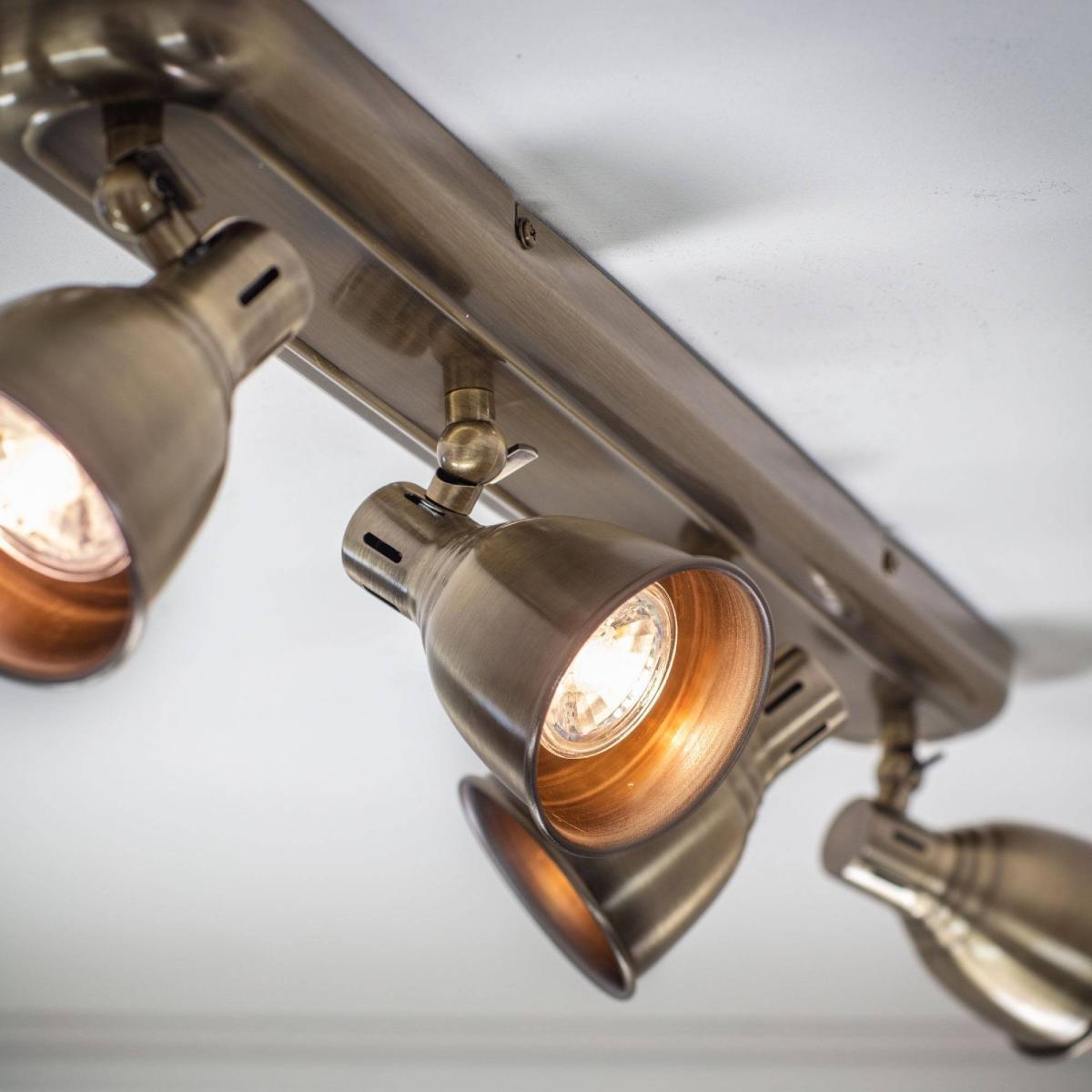 Westbury 4 Light Spotlight Bar Antique Brass – image 4
