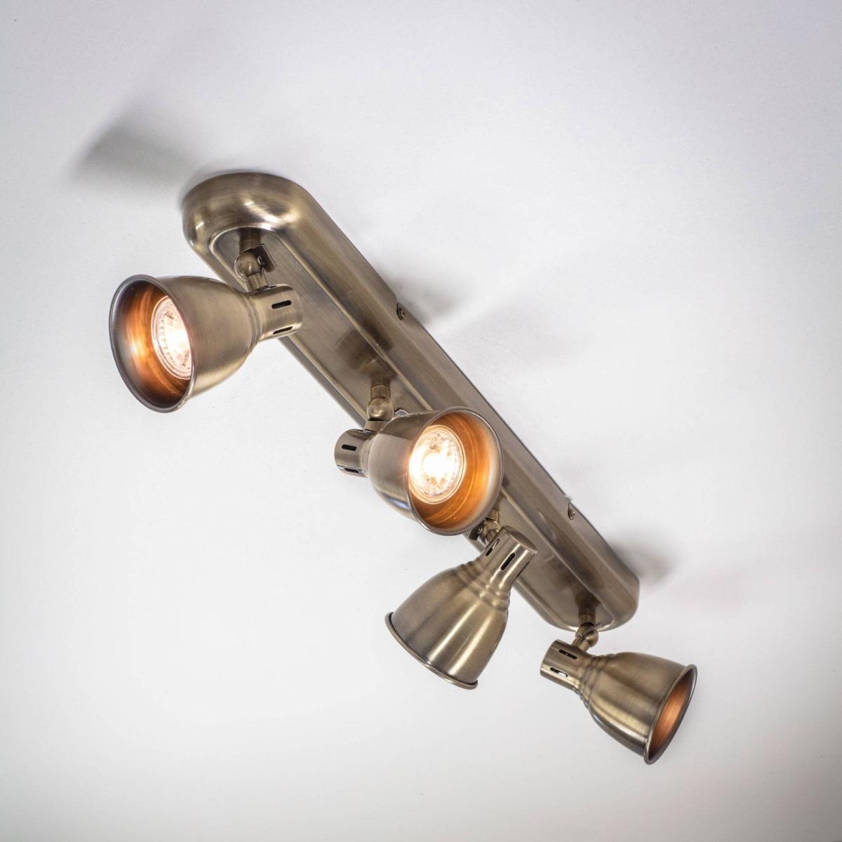 Westbury 4 Light Spotlight Bar Antique Brass – image 5